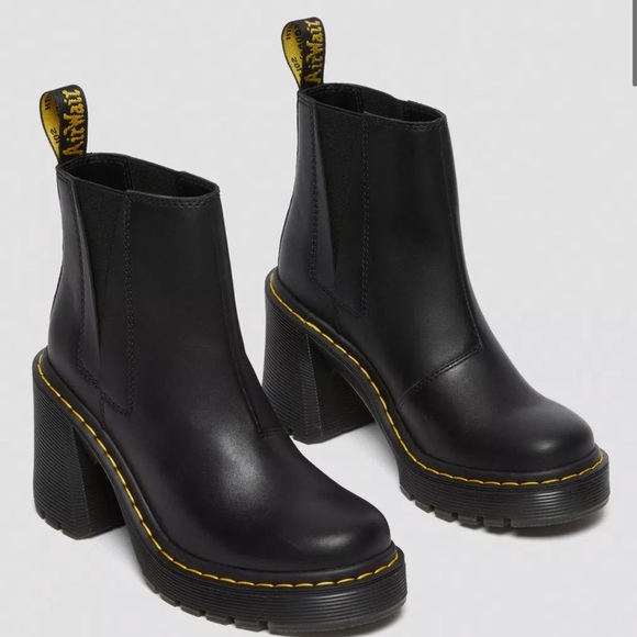 NWT Dr. Marten Spence Leather Flared Heel Chelsea Boots - Picture 5 of 15